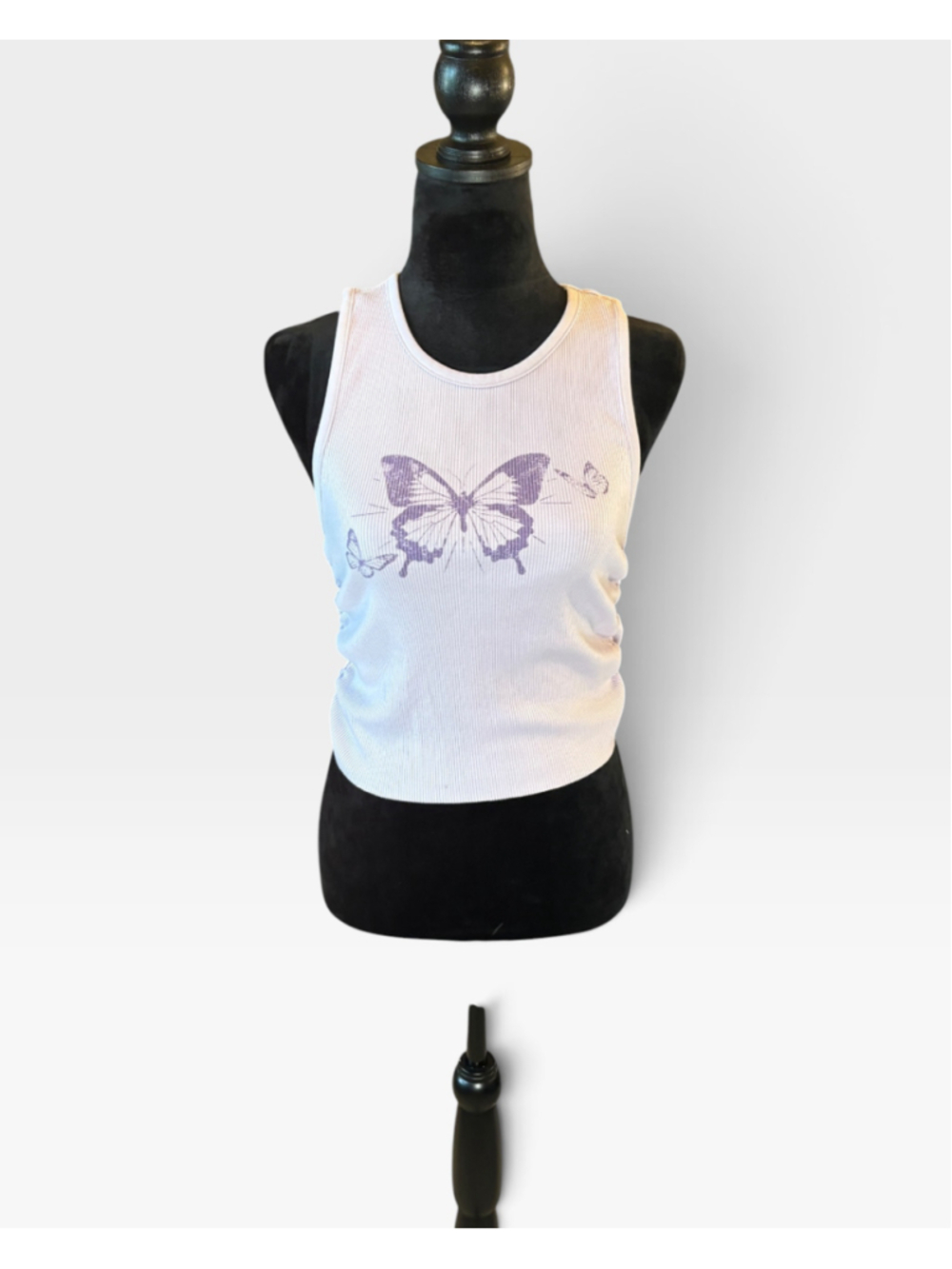 aerie Lavender Ribbed Butterfly Tanktop - Size M